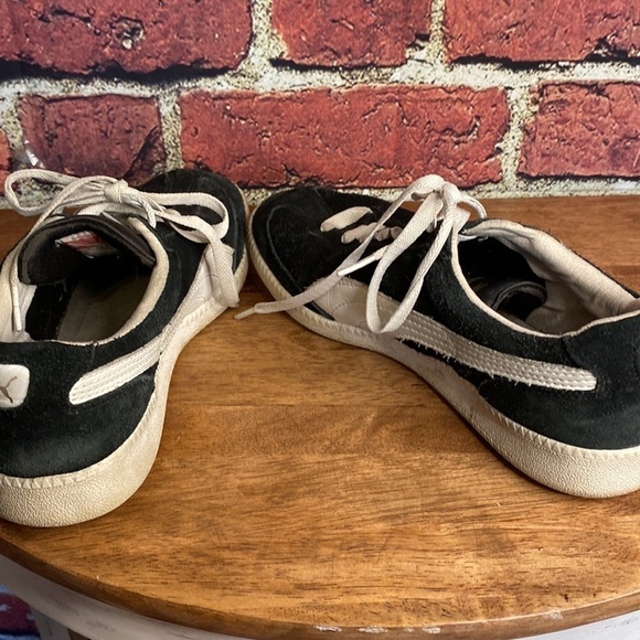 Puma Liga Suede Black & White Leather Sneakers Size 7.5 - Picture 9 of 14